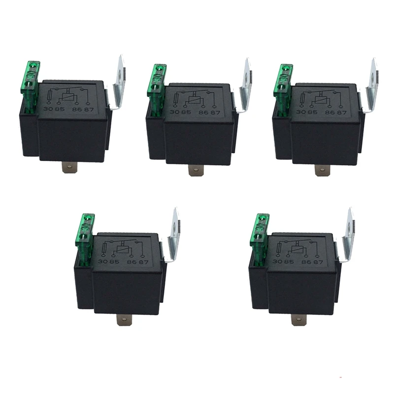 

AU05 -5PCS Automotive Relays 4 Pin 12V / 30A Auto Relay with Fuse, Coil Voltage VFSA30 DC12V Relais