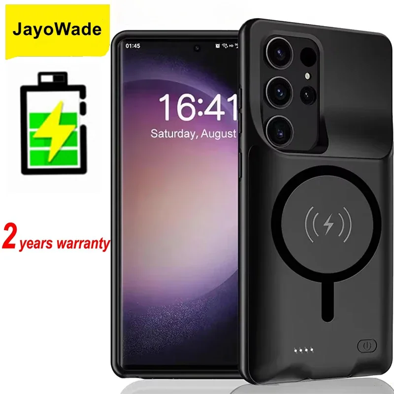 Фото Новый беспроводной чехол 10000 мАч для Magsafe Power Case для Samsung Galaxy S24 S22 S23 Ultra S24 Plus A54 A55 A35, чехол-зарядное устройство Bank №1