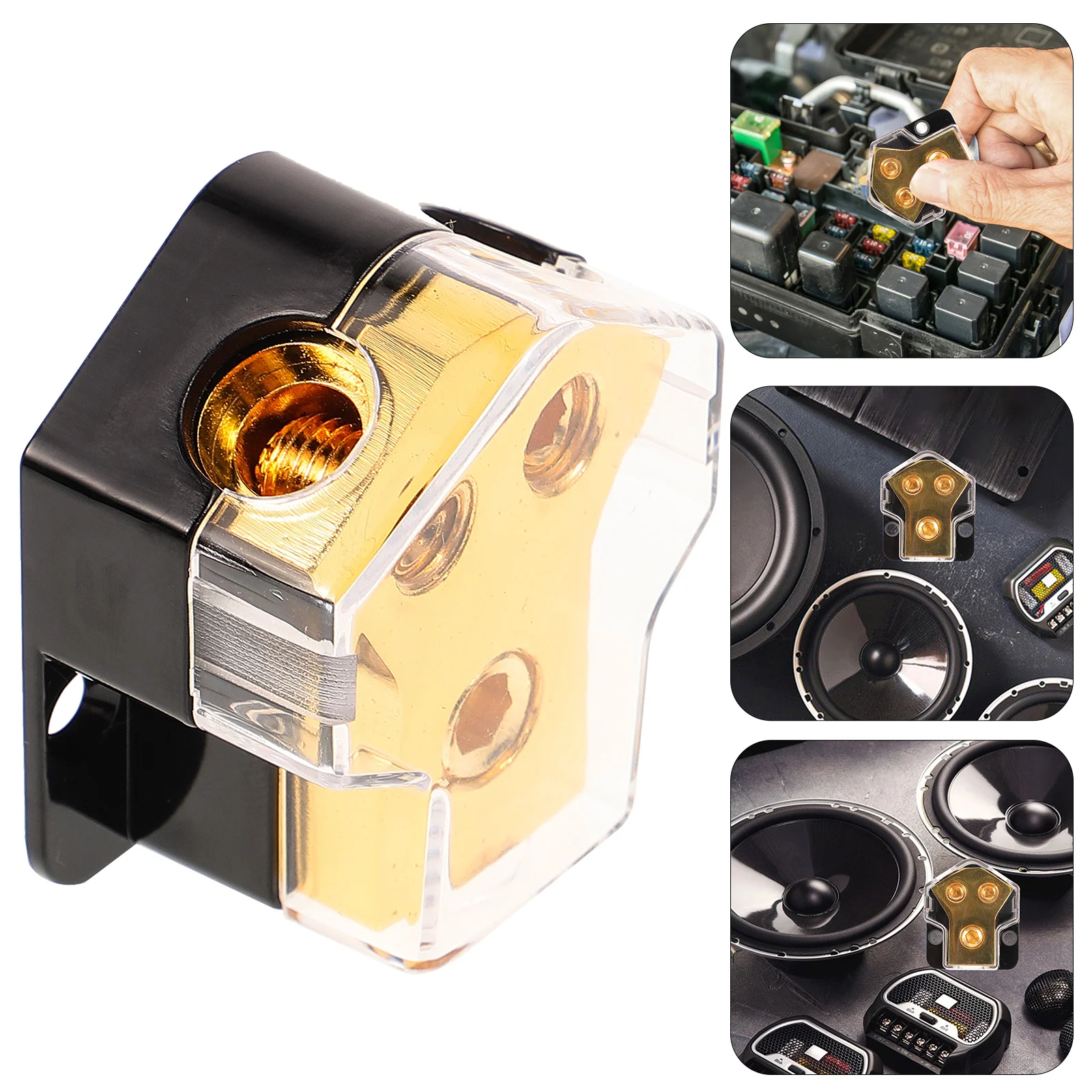 

Power Hub One Point Two Junction Box Distribution Block Car Audio Supply 2.5X4X4.6CM Ground Distributor Plastic 12v