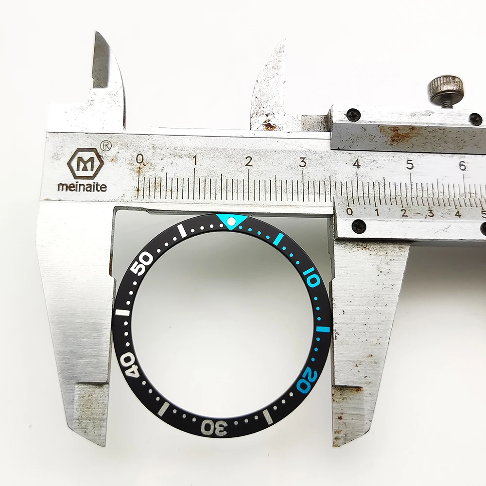 38mm Watch Bezel Accessories Sk007 Aluminum Ring New Double Color Ring Mouth Watch Bezels Parts Men Watch Accessories