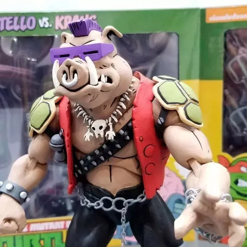 Фото 2 шт./компл. NECA шредер Michelangelo Foot Solder Donatello Krang фигурка Bebop Rocksteady черепаха фигурка игрушка №2
