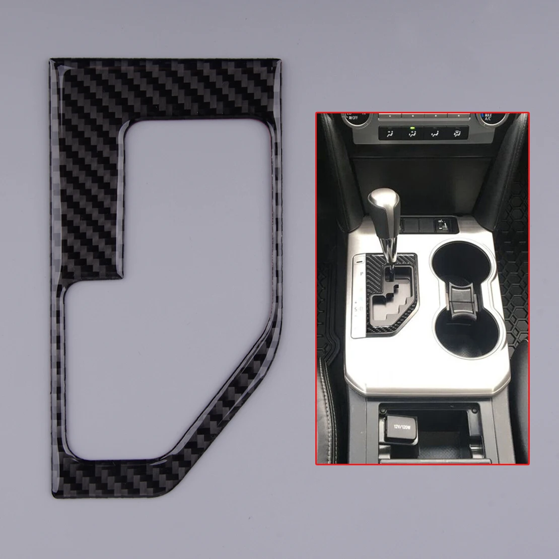 

Центральная консоль автомобиля, панель переключения передач, накладка, подходит для Toyota Camry 2012 2013 2014, левый руль, черный