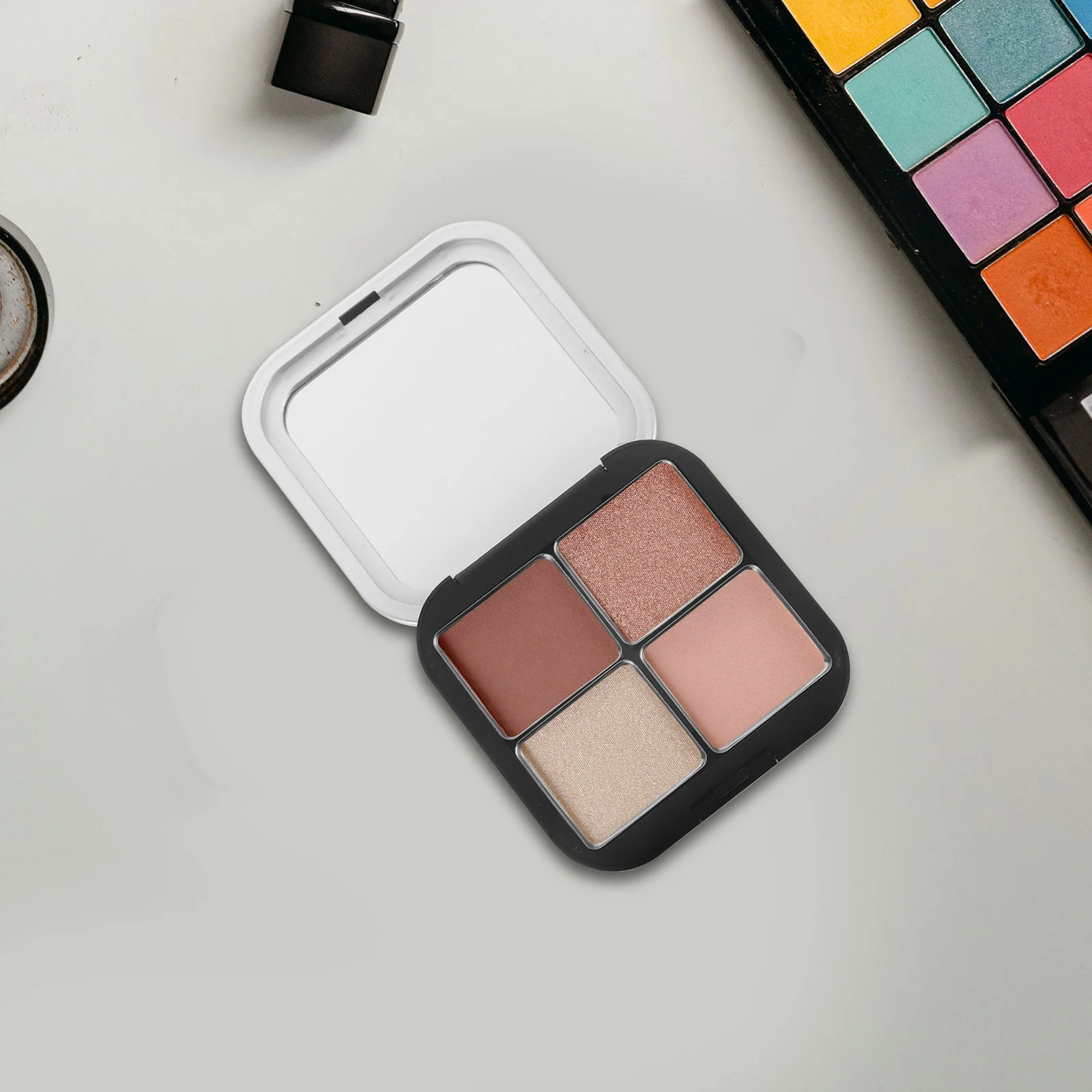 2 шт. румяна для макияжа коробка теней век зеркальные палитры пудра пустое черное