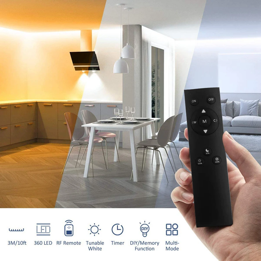 night light under cabinet led lighting kits rf remote control dimmable 3000k warm white natural 6000k cold for kitchen showcase free global shipping