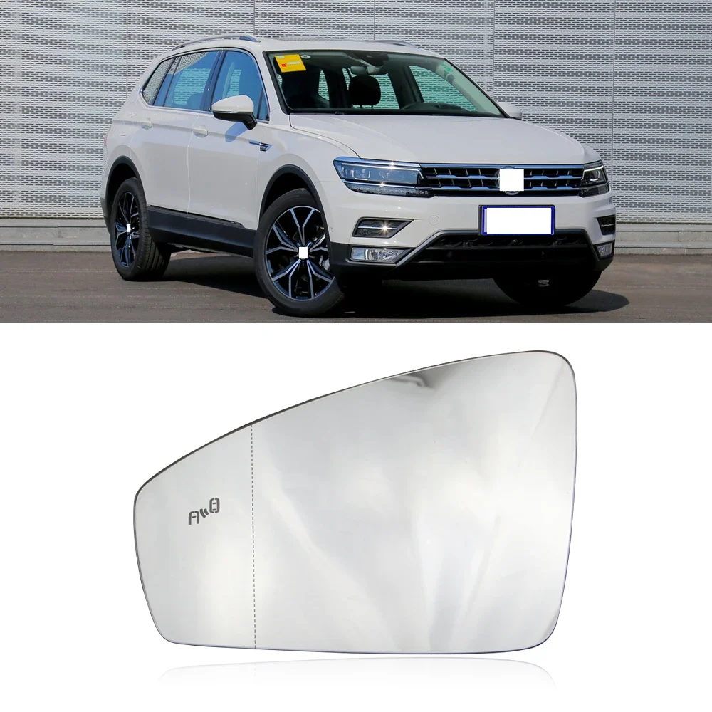 Фото CAPQX для VW TIGUAN L 2016 2017 2018 с подогревом Lane Assist или без зеркала заднего вида, боковое зеркало заднего вида, крышка белого цвета, линза №2