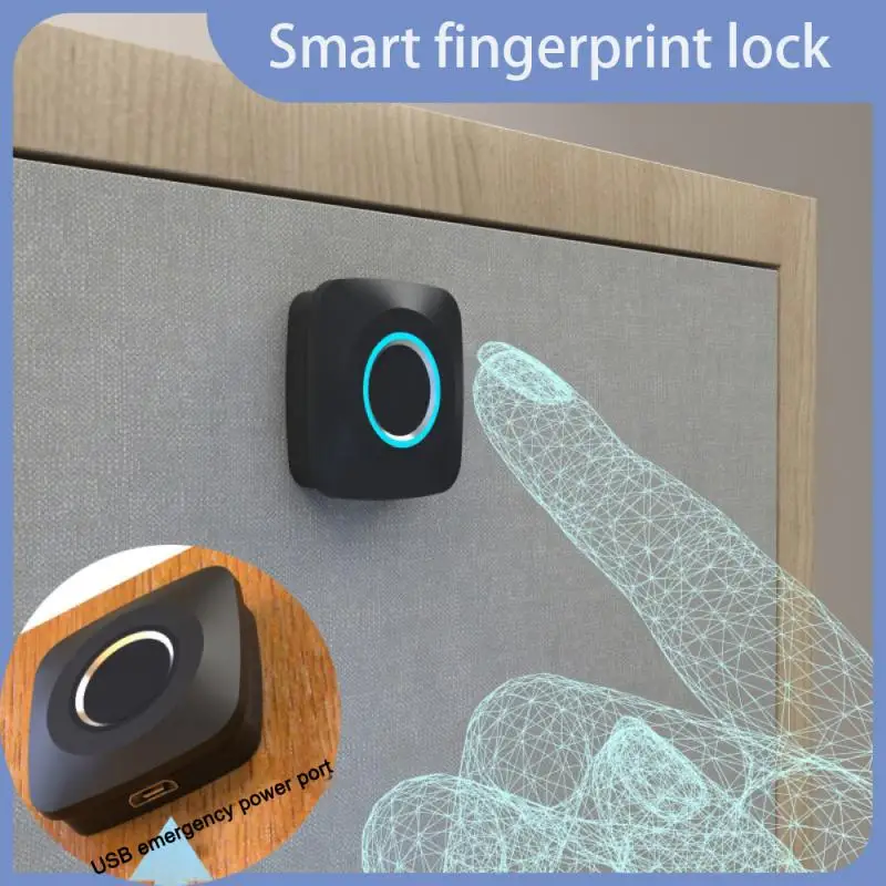 

1PC Fingerprint Lock Smart Cabinet Locks Biometric Keyless Furniture Drawer Cabinet Wardrobe Fingerprint Locks For Drawer Cabine