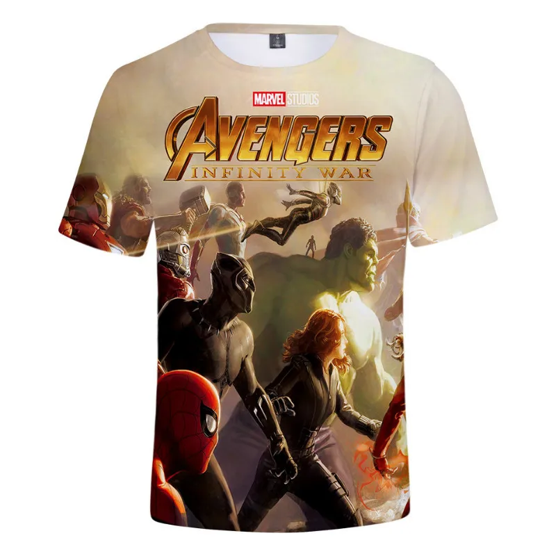 Summer Marvel The Avengers Endgame Quantum Realm Baby Boy Girl Short Sleeve 3D T Shirts Men Women Family Matching Outfit Top Tee | Детская