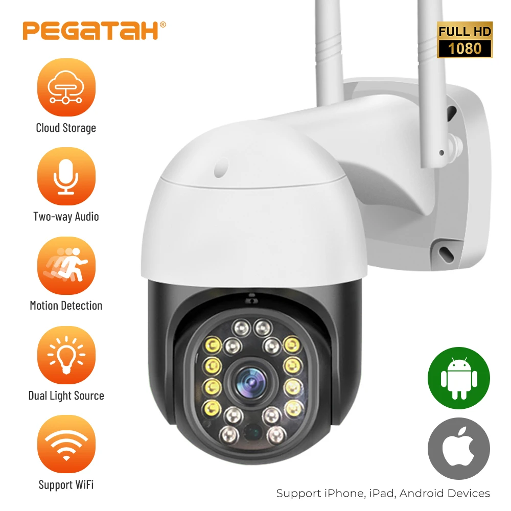 

1080P PTZ Wifi IP Camera Outdoor Video Surveillance Wireless Camera H.265 P2P Onvif Audio Cloud Storage Security CCTV Cameras