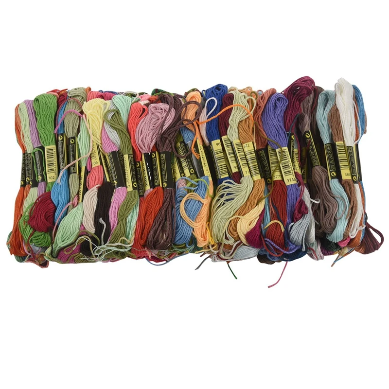 

200 skeins of multicolored yarn for cross needle embroidery Crocheting