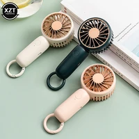 fashion usb mini fan portable handheld electric fan rechargeable air cooler carabiner small fan charging