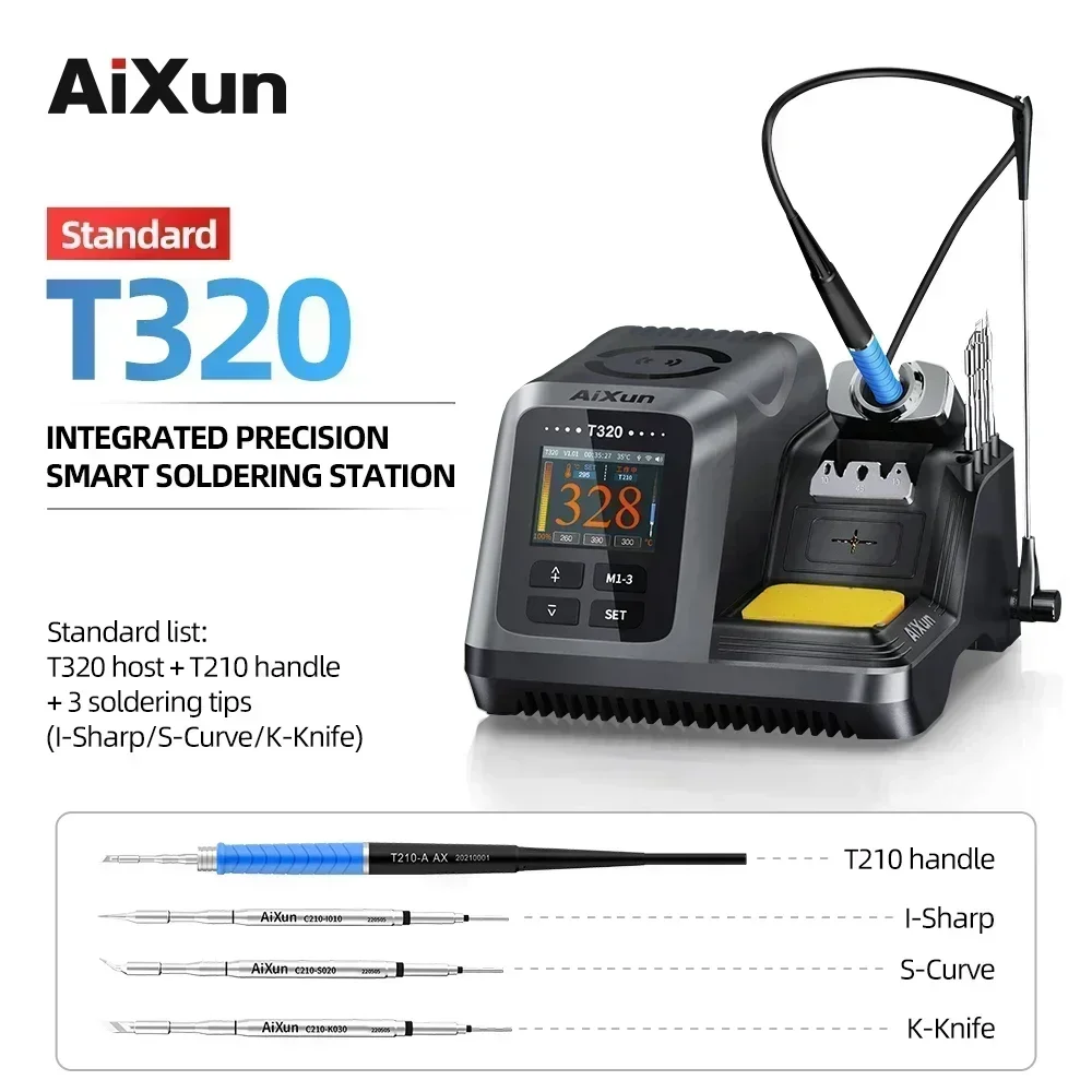 Фото AIXUN T3B T3A T320 Умная паяльная станция для сварки T115/T210/T245 Паяльная станция T3AS T3BS для ремонта печатных плат SMD BGA Сварочные инструменты №3