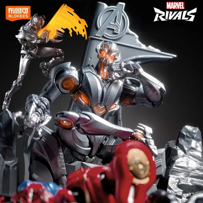 Фото Новая коллекционная фигурка BLOKEES Legend Edition Ultron Marvel Rivals Series, ультра-подвижная модель для сборки, игрушка-подарок. №1