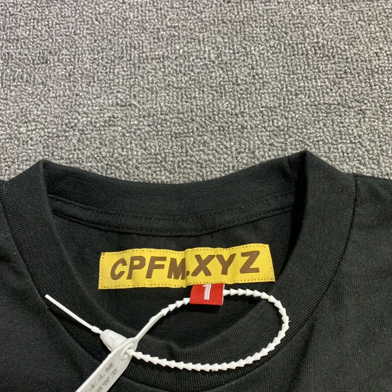 Летняя Высококачественная Мужская и женская футболка CPFM.XYZ King универсальная