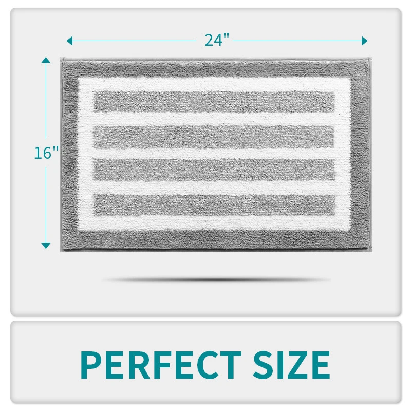modern anti slip bath mat fashion striped floor mat water absorption bathroom entrance door mat bedroom kitchen hallway doormat free global shipping