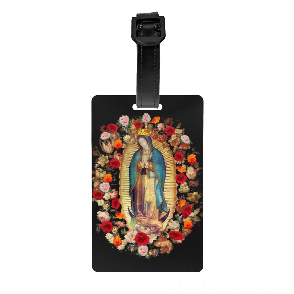 

Our Lady Of Guadalupe Mexican Virgin Mary Luggage Tag With Name Card Mexico Catholic Saint Privacy Cover ID Label Bag Suitcase