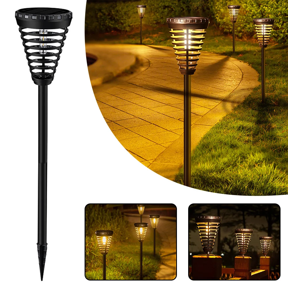 

Black Hollow Out Thread Solar Powered Light Stylish Decorative Ground Light For Parks Lawns Patios