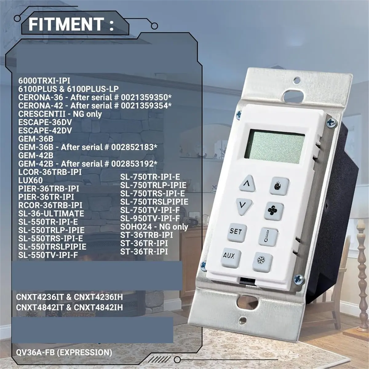 Фото -12-007 Настенный переключатель в сборе для газовых каминов Heat N Glo, QuadraFire, используется для единиц NG и LP №2