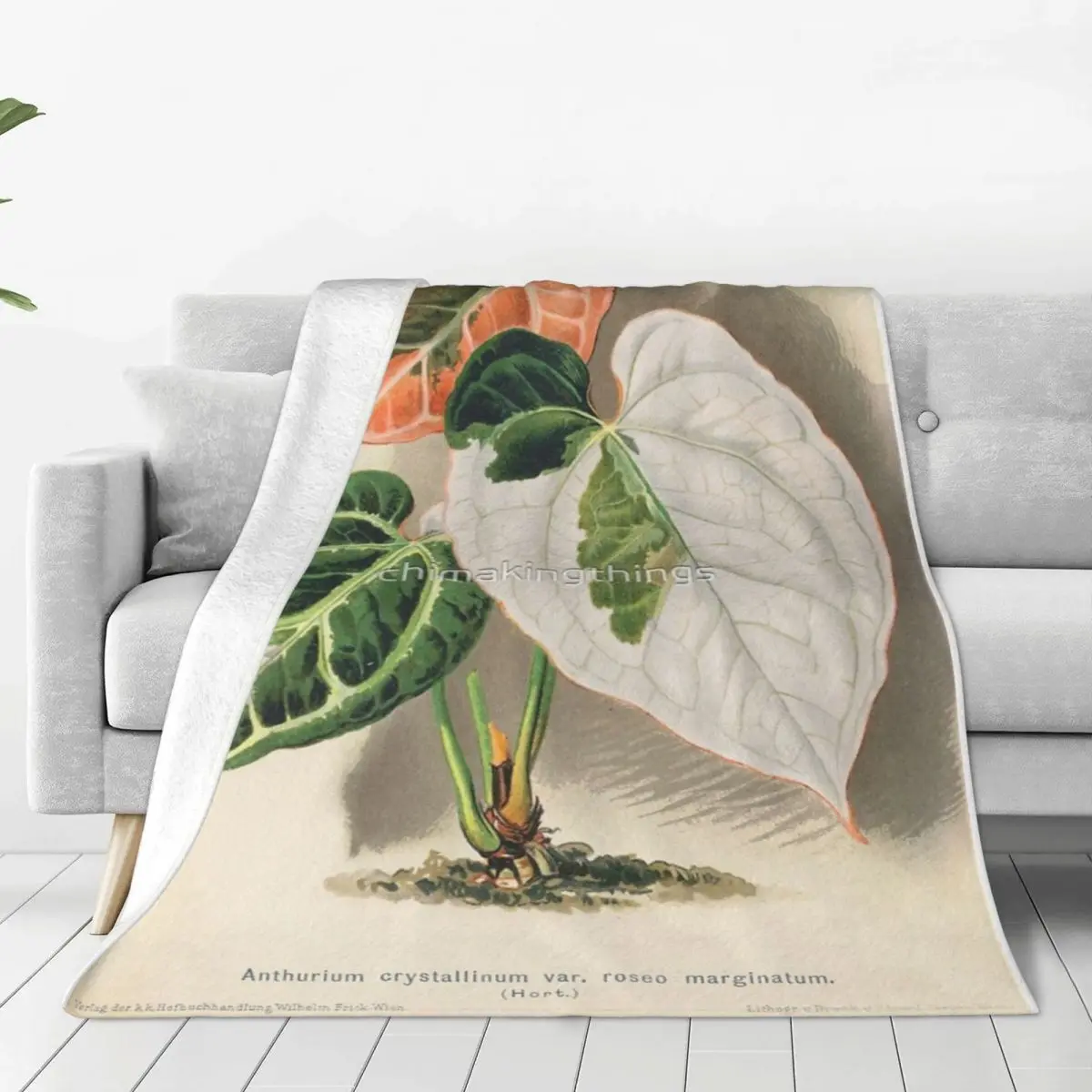 Разнообразное одеяло Anthurium Crystallinum - Wiener Illustrierte Garten-smartung покрывало на кровать