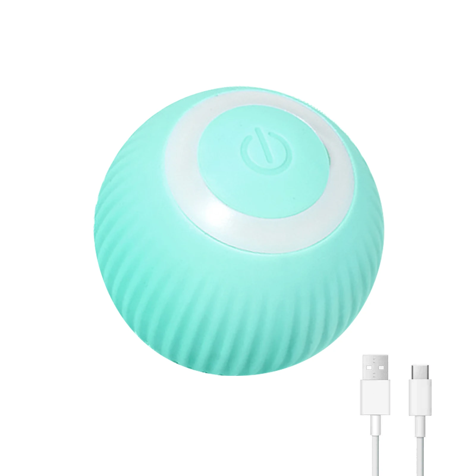 

For Training Type-c Portable Self Moving Electric Cat Ball Toy Rechargeable Silicone Interactive Indoor Playing With Sound