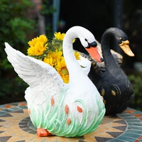 pots for plants outdoor decorative resin swan flowerpot garden simulated animal garden accessories ornaments cachepot for flower