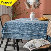 ramadan tablecloth table mat blue rectangular tablecloth household kitchen dust cover freezer desk coffee table mat home textile