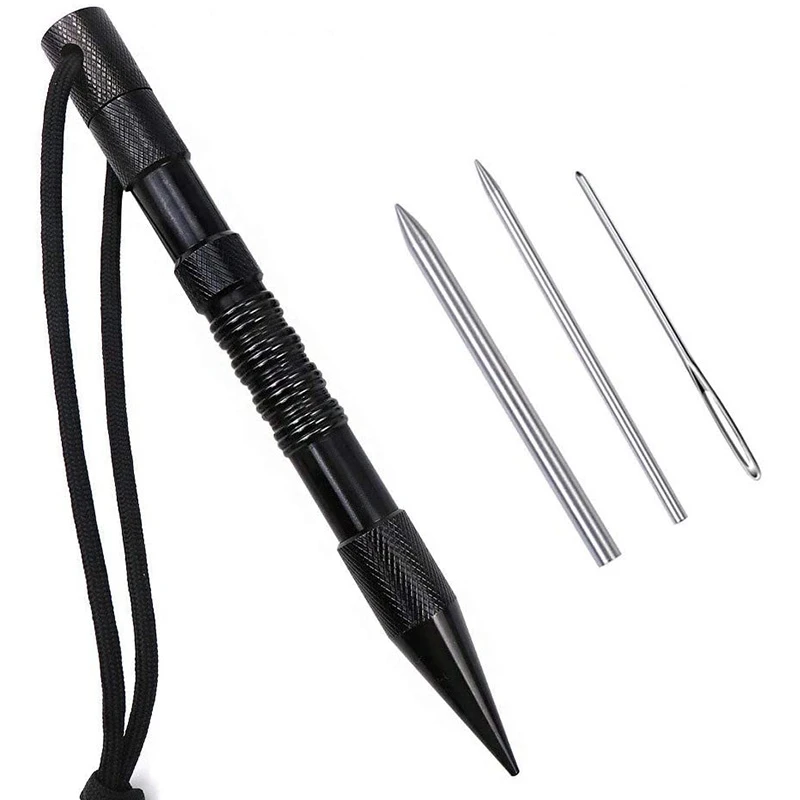 4 Pcs Marlin Spike With Lacing Needles/Fids For Paracord Or Leather Work Paracord FID Set Paracord Stitching Needles