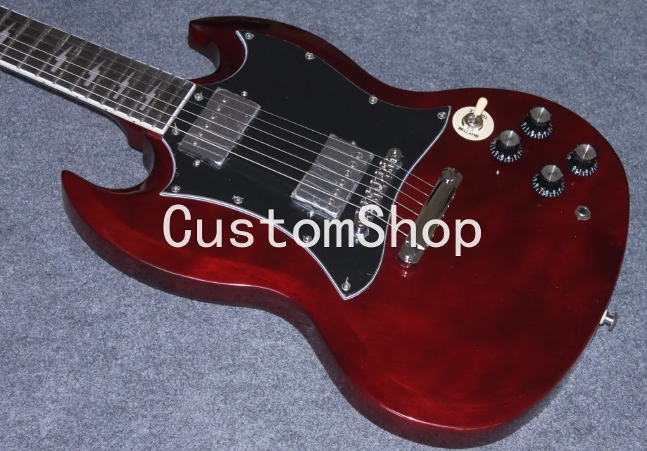 

Double Cutway AC DC Angus Young Signature SG Aged Cherry Wine Red Mahogany Electric Guitar High Quality China Music Instrument