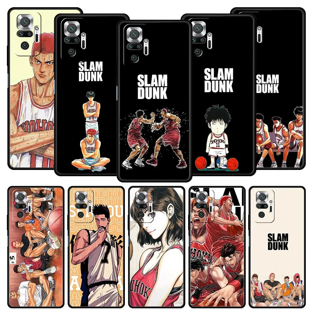 

Anime Slam Dunk Phone Case For Xiaomi Redmi Note 12 5G 11 10 Pro Plus 9S 9 8 7 9T 8T 10C 9C 9A 5G K50 Gaming Soft Silicone Cover