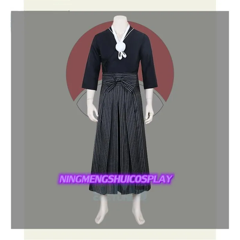 Костюм-кимоно для косплея аниме ниндзя Самурай Учиха Саске Рождество Хэллоуин