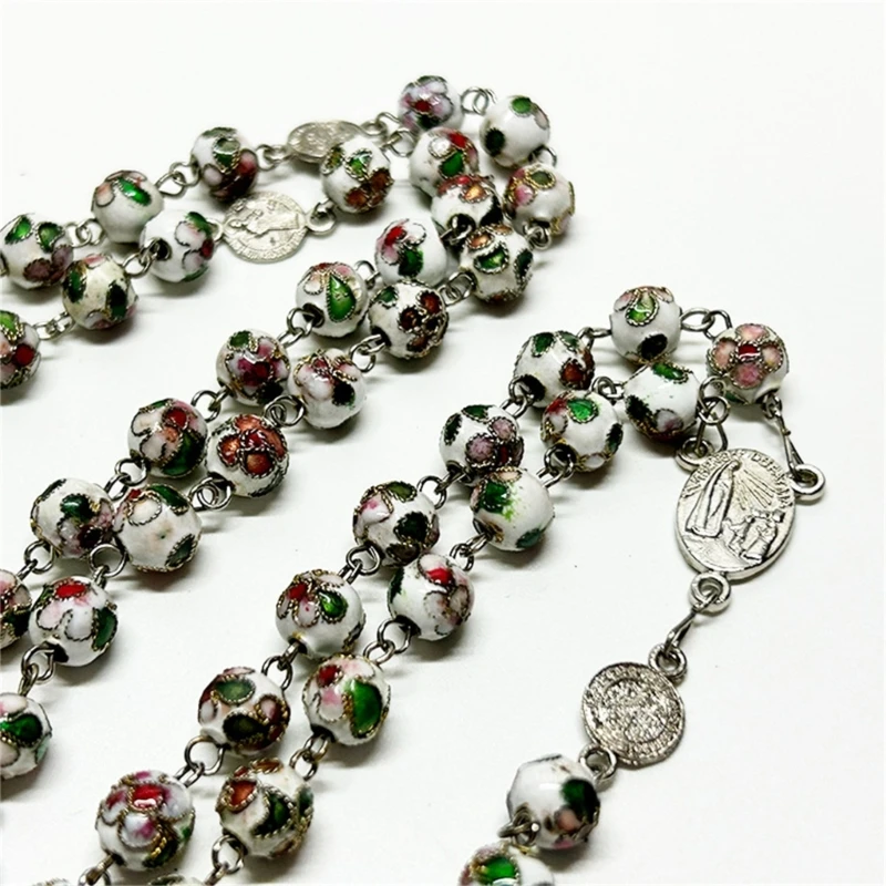 Новое эмалевое перегородчатое ожерелье с бусинами в бенедиктинском стиле кулон
