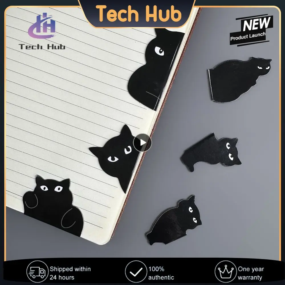 

Fashion Black Cat Beautiful Creativity Portable Simple Gift Stationery Student Literature And Art Bookmark Practical Household