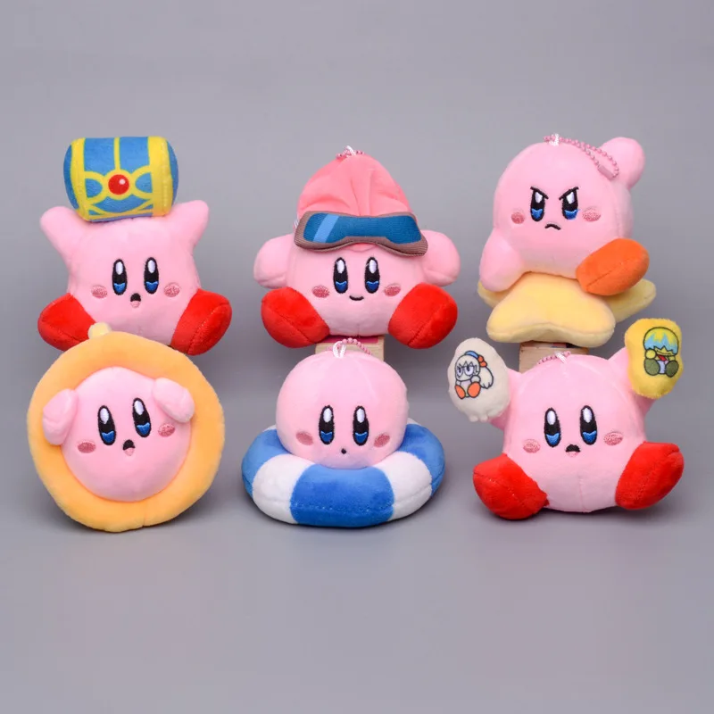 

10cm Cartoon Anime 30th Anniversary Stars Cute Kirby Toy Key Chain Kawaii Doll Bag Pendant Kids Gift