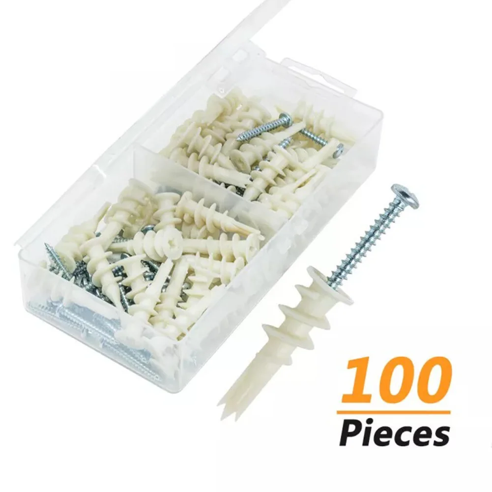 

Three Point Plastic Anchor To Drill Drywall Set Screws Anchors And Screws Kit Corrosion Ageing Resistance Home Improvement