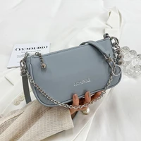 fashion blue womens shoulder crossbody bags chains handbags for women 2022 designer luxury bolsas high quality purses wallet