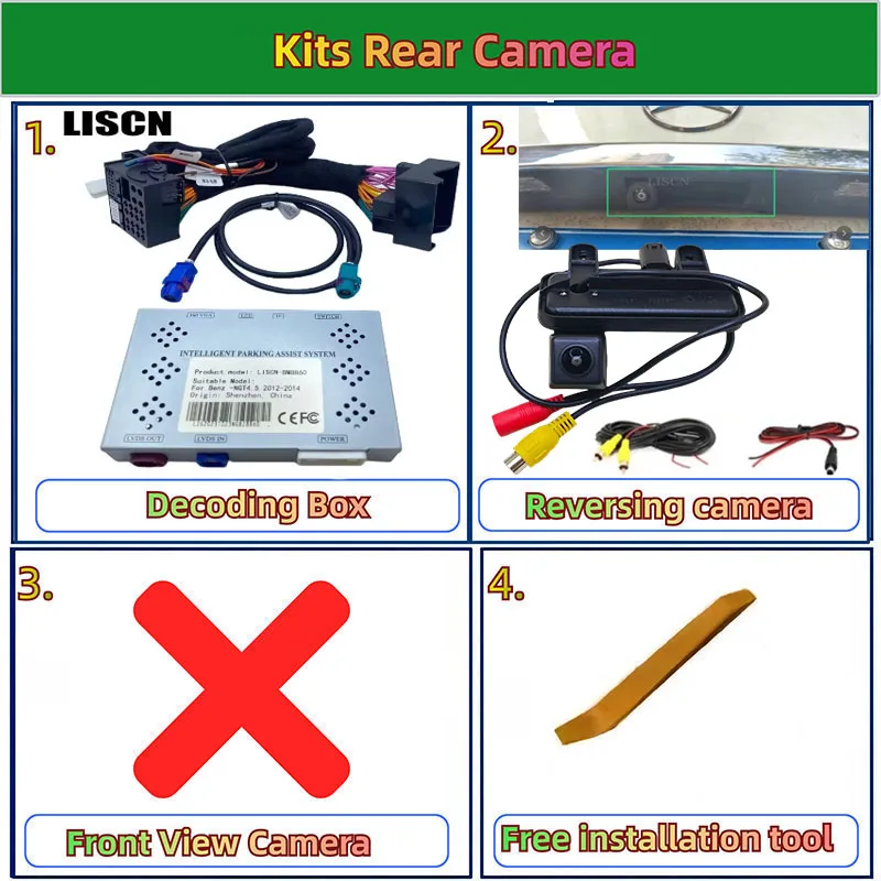 

Для Mercedes Benz B Class W242 W246 2012-2018 Камера заднего вида для помощи при парковке Обновление оригинального экрана HD Передняя резервная камера заднего вида