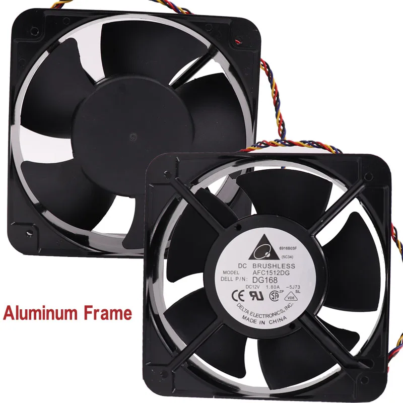 Cooling Fan For Delta AFC1512DG 15050 15cm 12V DC Inverter PG168 MC502 MC527 NC466 150mm Wholesale