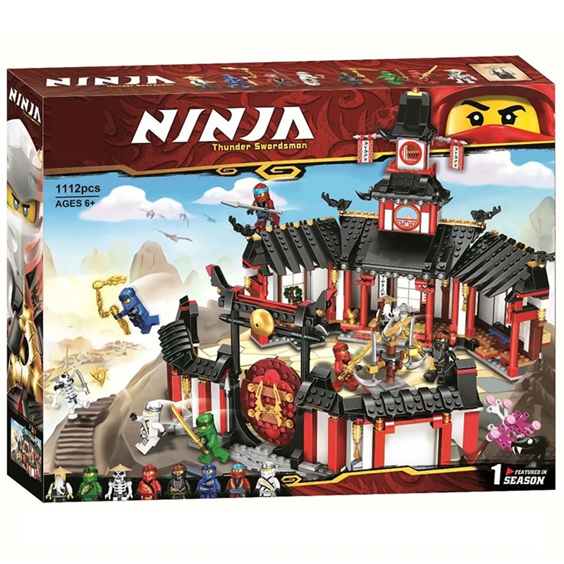 

New Ninja 11165 Compatible 70670 Monastery Toys Building Blocks Children Toy Gift 1112PCS