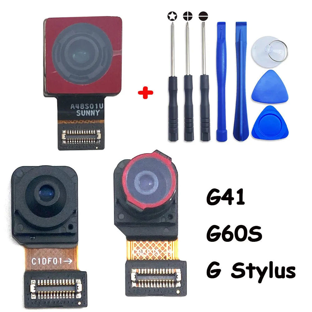 

Rear Main Front Camera For Motorola Moto G Stylus 2021 G41 G60S Front Selfie Facing Back Main Depth Camera Module + Tools