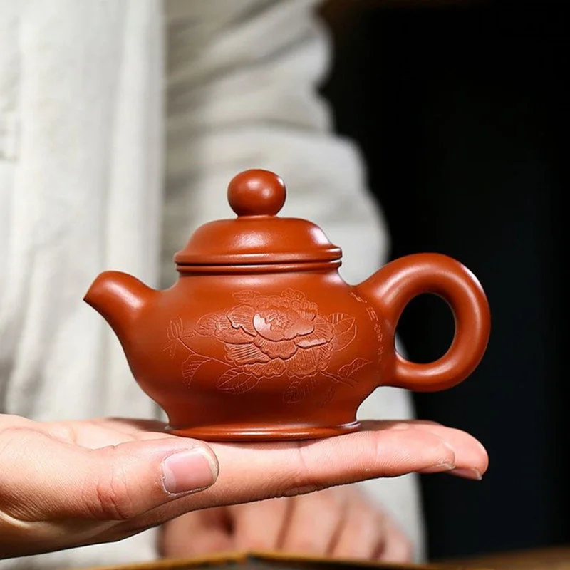 

110ml Yixing Raw Ore Purple Clay Teapots Famous Handmade Small Capacity Squirrel Tea Pot Kettle Chinese High-end Zisha Tea Set