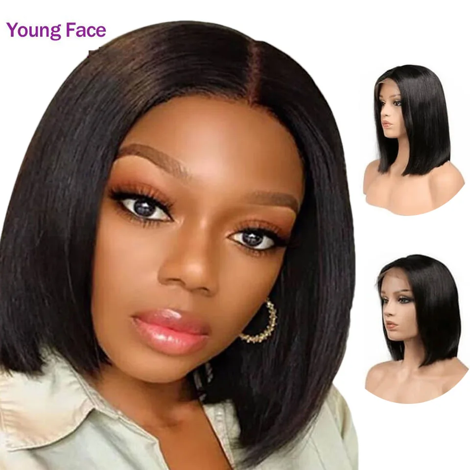 

Парик Bob, Hd, прозрачные кружевные передние парики из человеческих волос для женщин, человеческие волосы, бразильские прямые человеческие во...