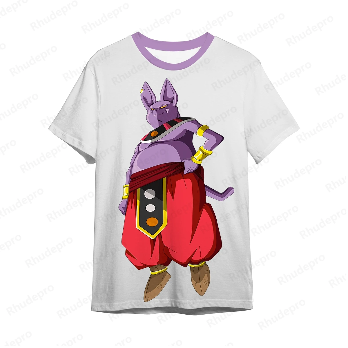 Мужская футболка с рисунком из аниме Драконий жемчуг растительным принтом