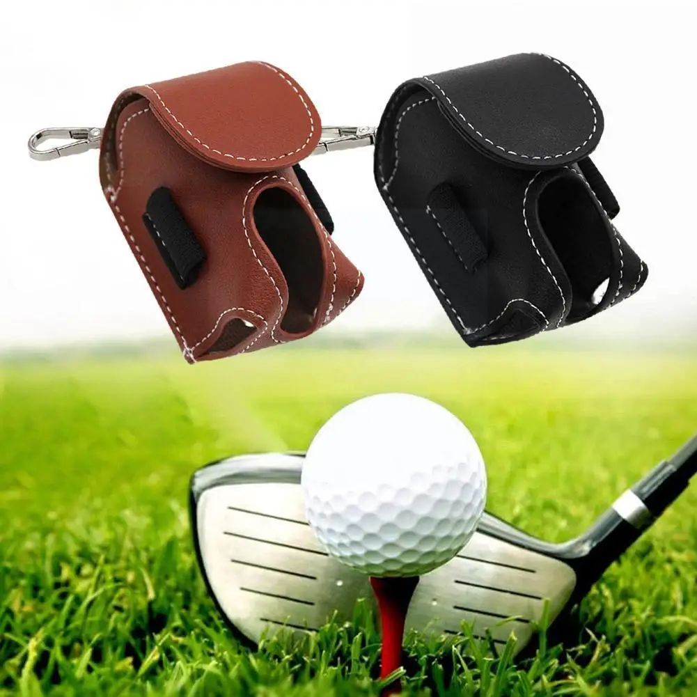 

Mini Pocket Leather Golf Ball Storage Pouch Portable Holder Bag Waist Bag Container Ball Golf Waist Golf Mini Storage J2i5