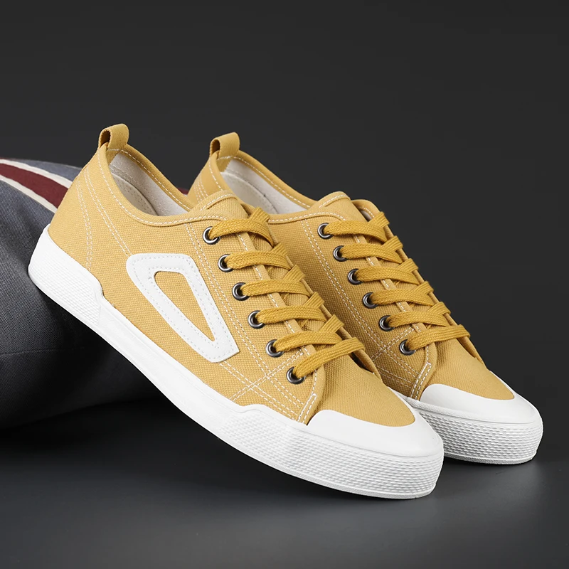 

Men's Shoes 2022 New Men's Low-Top Canvas Shoes Men's Flat Sneakers Breathable Casual Skateboard Shoes Men's Vulcanized Shoes