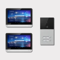 2 flats 7 inch android tuya smart video door phone ip villa intercom for 2 houses touch screen ic card unlock doorbell