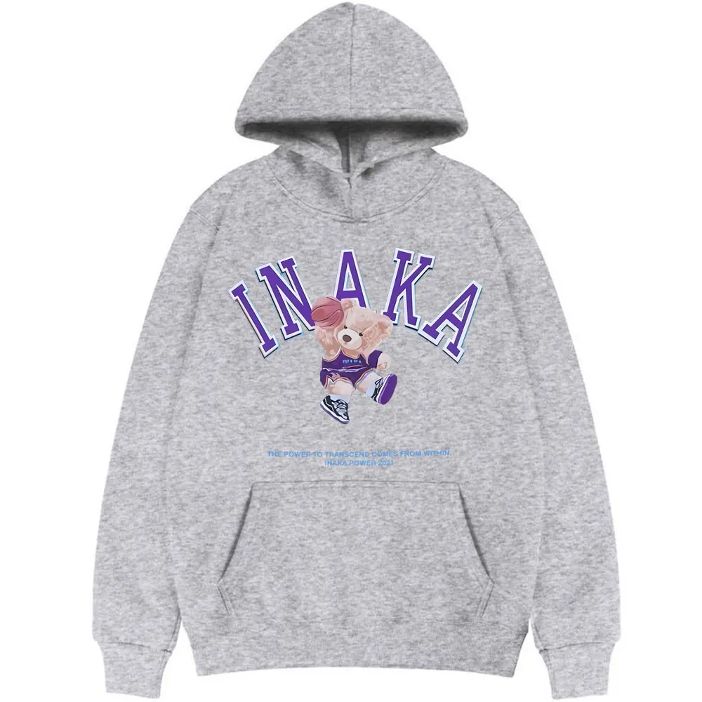 Толстовка Inaka Power с забавным принтом фиолетового баскетбольного медведя