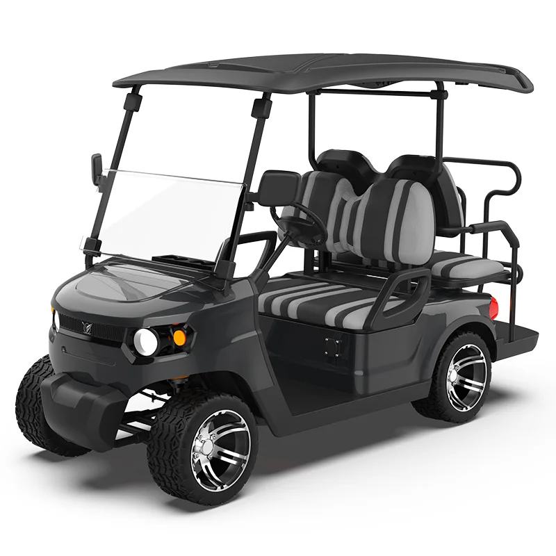 

2+2 Seats Electric Lifted Golf Cart Hunting Car With Powerful 5KW AC Motor Controller Electric Golf Cart