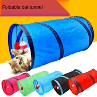 5 colors small animals tunnels and tubes 2550cm rabbit ferret guinea pig cat tunnel with fun bell collapsible small pets toys