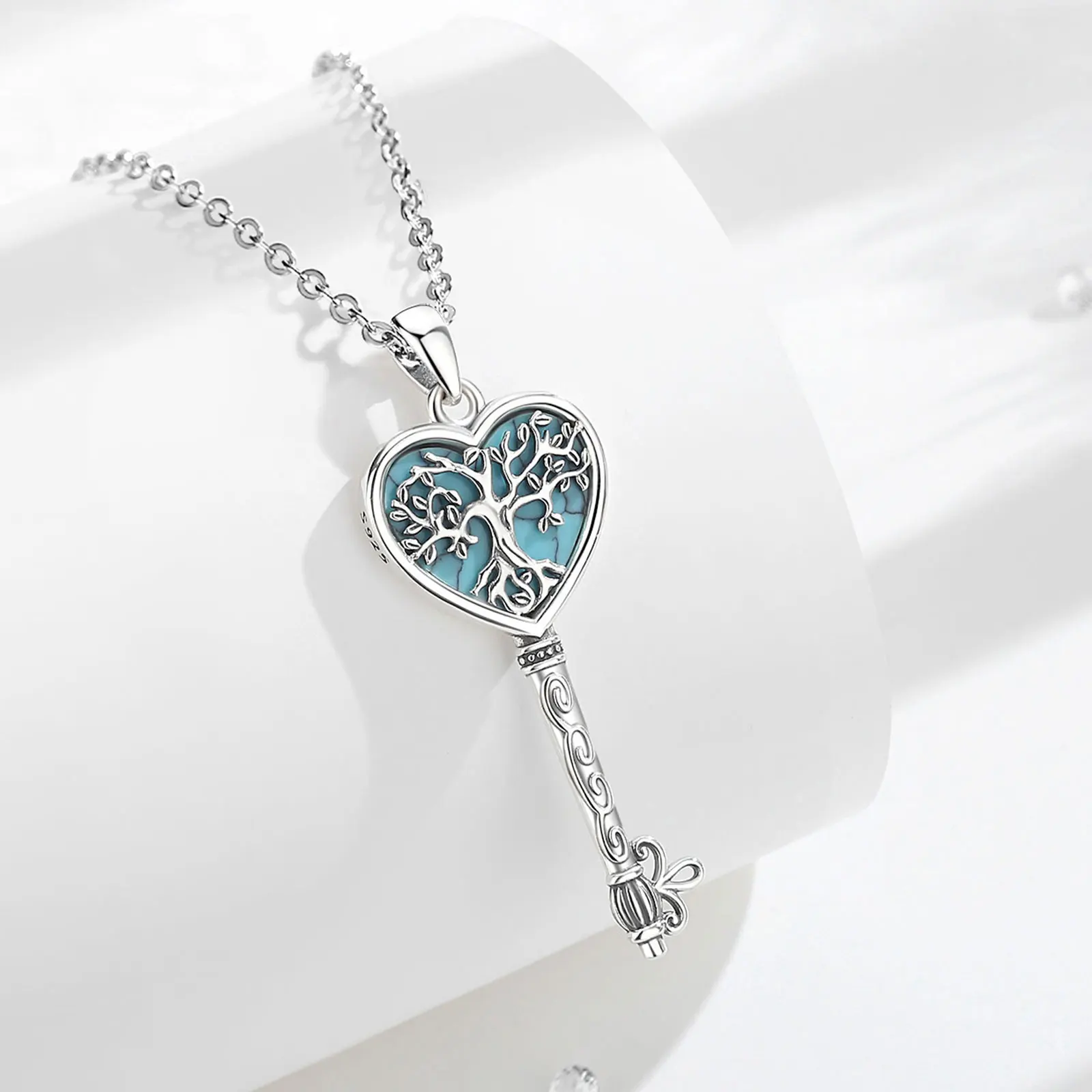 Ожерелье Eudora из стерлингового серебра 925 пробы с изображением дерева жизни для