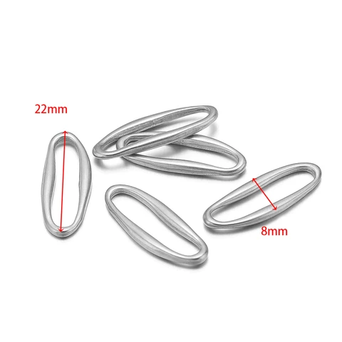 5 шт., золотая, нержавеющая сталь, овальная подвеска для ювелирных изделий