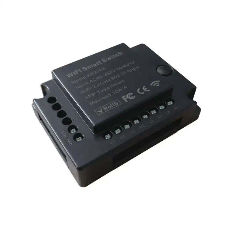 

Tuya Smart Wifi Switch Relay Breaker Module 4-Way Control Wireless Switch Alexa Home Timer Voice Control Automation